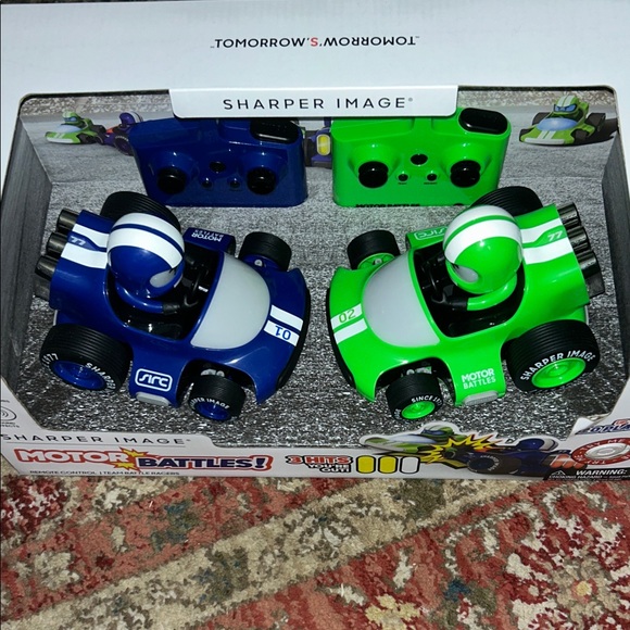 Sharper Image Blue and Green VR Racing Cars - Picture 1 of 2